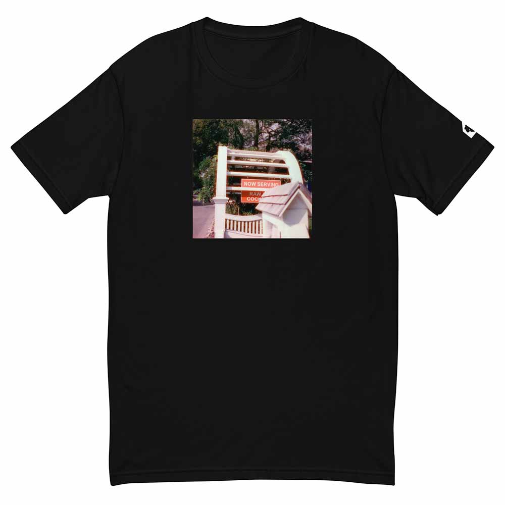 now serving raw cock black t-shirt