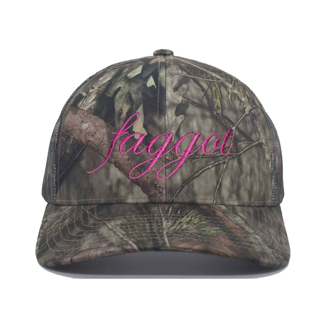Faggot Script Mossy Oak Snapback