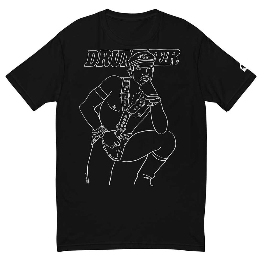 Drummer Magazine Short Sleeve T-Shirt by Andrew Sedgwick Guth