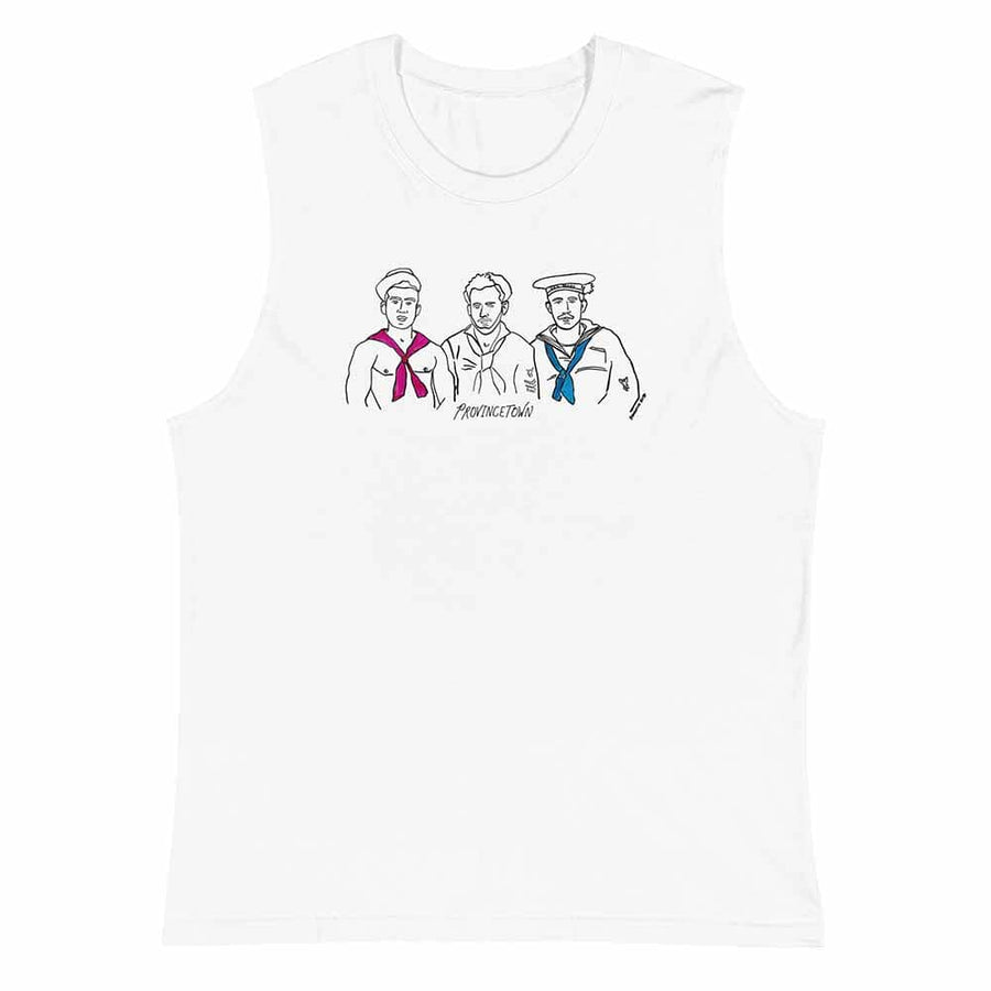 Seamen Provincetown Sleeveless T-Shirt by Andrew Sedgwick Guth