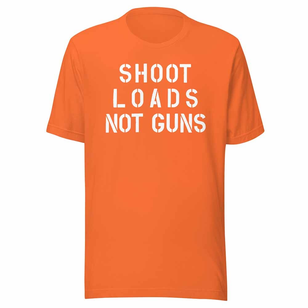 Shoot Loads Not Guns T-Shirt - Orange - Gays Against Guns