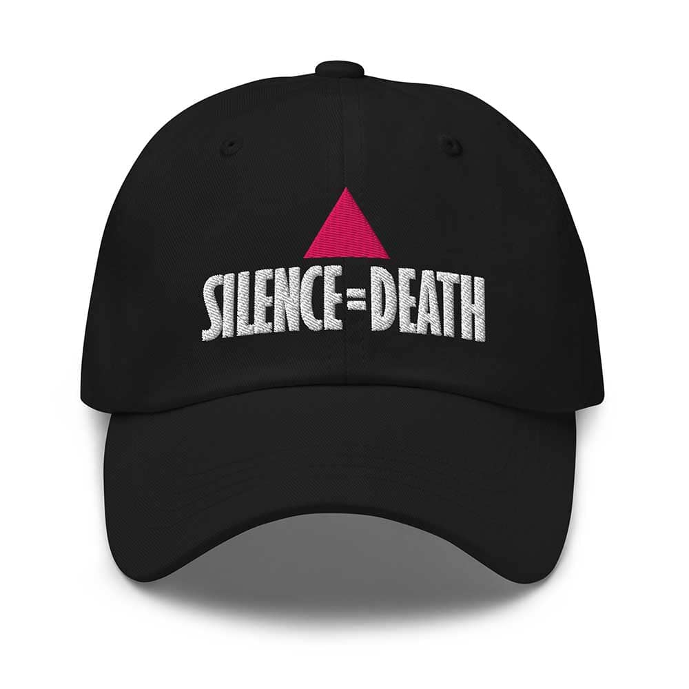 SILENCE EQUALS DEATH BLACK TWILL DAD HAT FRONT