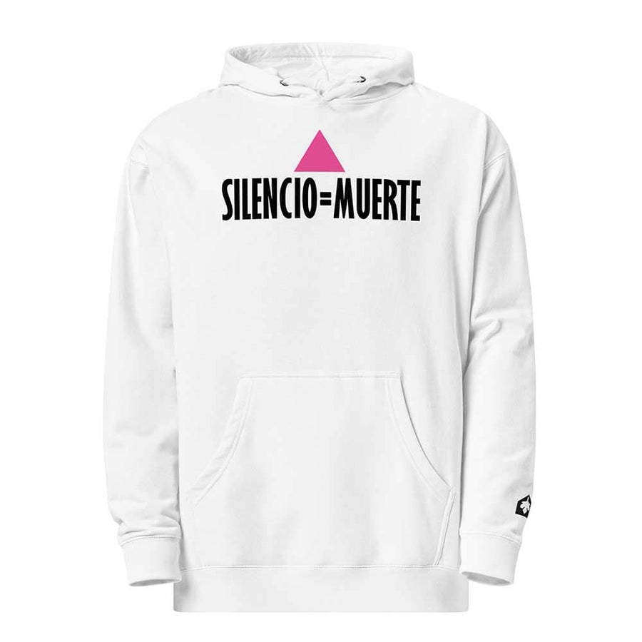 Silencio = Muerte Hoodie - Ali Forney Center supporting Ali Forney Center