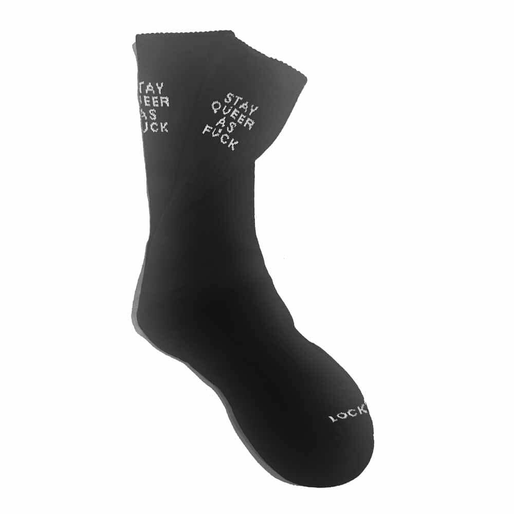 STAY QUEER AS FUCK SOCKS BLACK