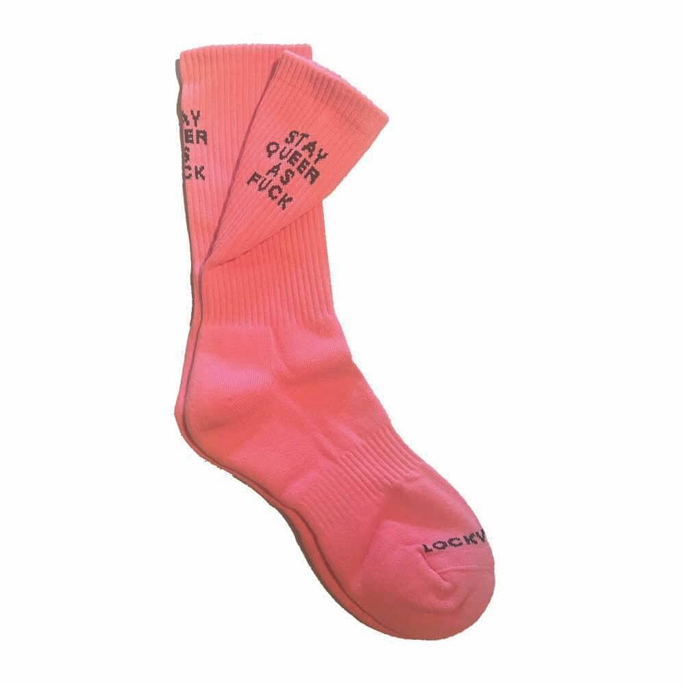 STAY QUEER AS FUCK SOCKS PINK