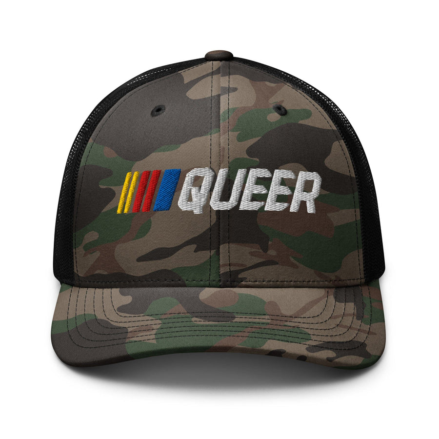 Stripe Queer Camo Mesh Snapback - Trevor Project supporting The Trevor Project