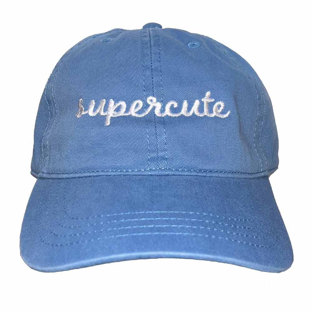 supercute twill dad hat sky light blue