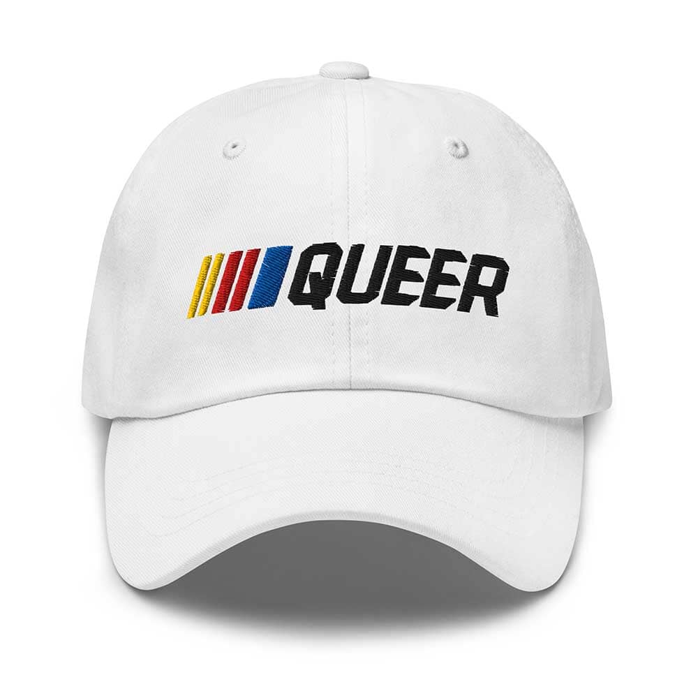 Stripe Queer Twill Daddy Hat white