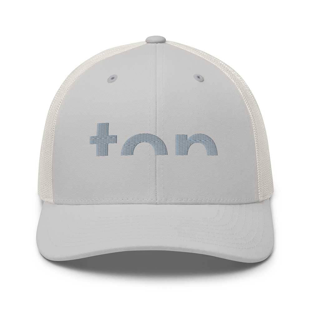 Top Trucker Mesh Snapback Hat SILVER