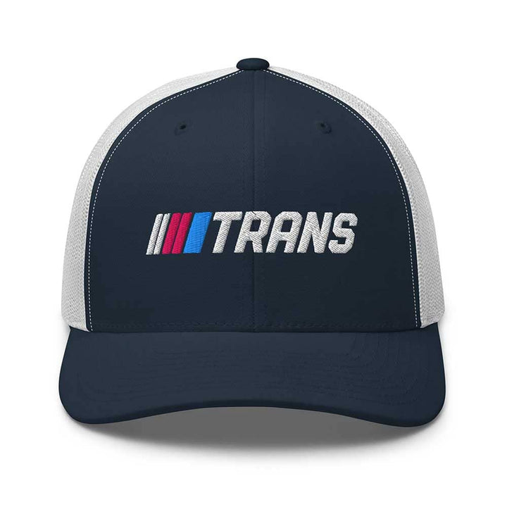 Navy and white cap with &