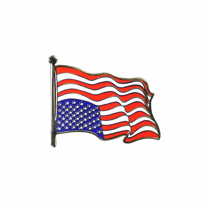 S.O.S. Dress For Distress Upside Down American Flag Pin