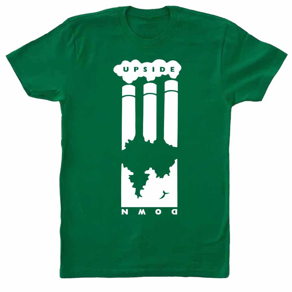 UPSIDE DOWN T-Shirt supporting Greenpeace Kelly Green