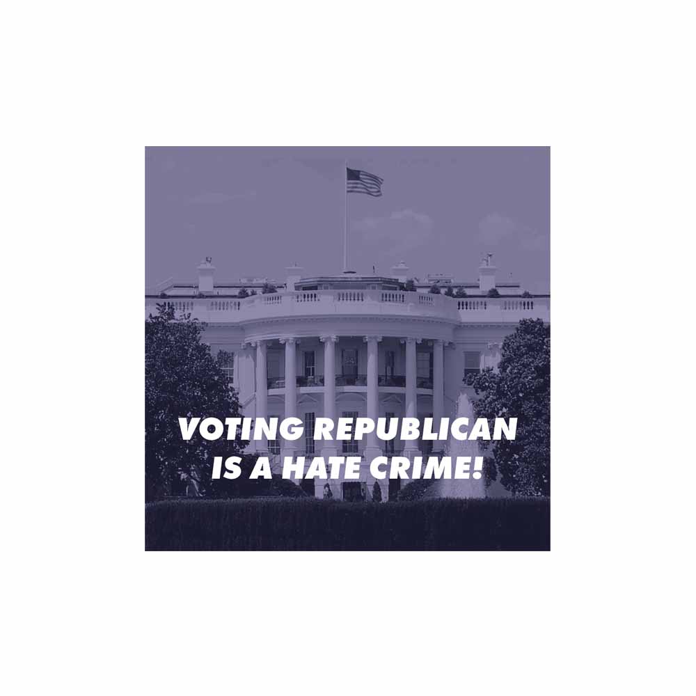 Voting Republican Is A Hate Crime Sticker - Indivisible