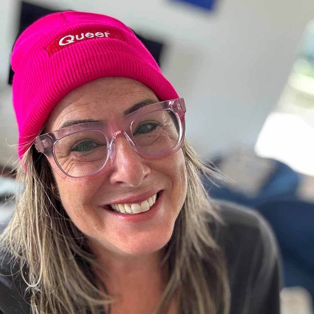 Queer Knit Cuff Beanie supporting The Trevor Project