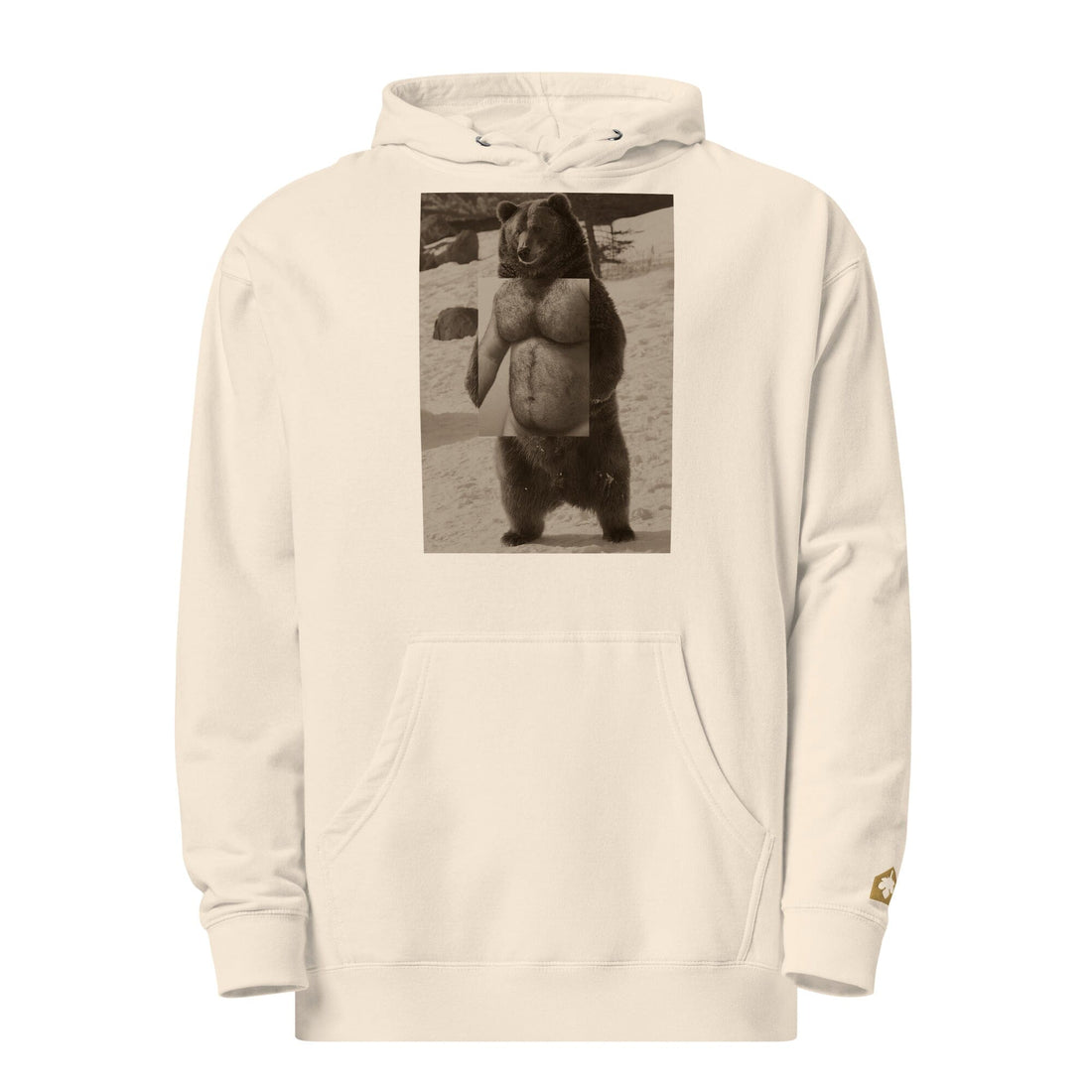 Naro Pinosa Standing Grizzly Bear Hoodie