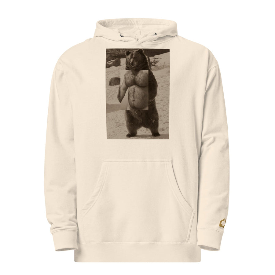 Naro Pinosa Standing Grizzly Bear Hoodie by Naro Pinosa