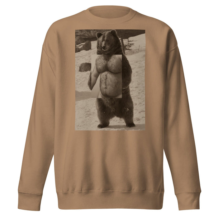 Naro Pinosa Standing Grizzly Bear Crew Sweatshirt