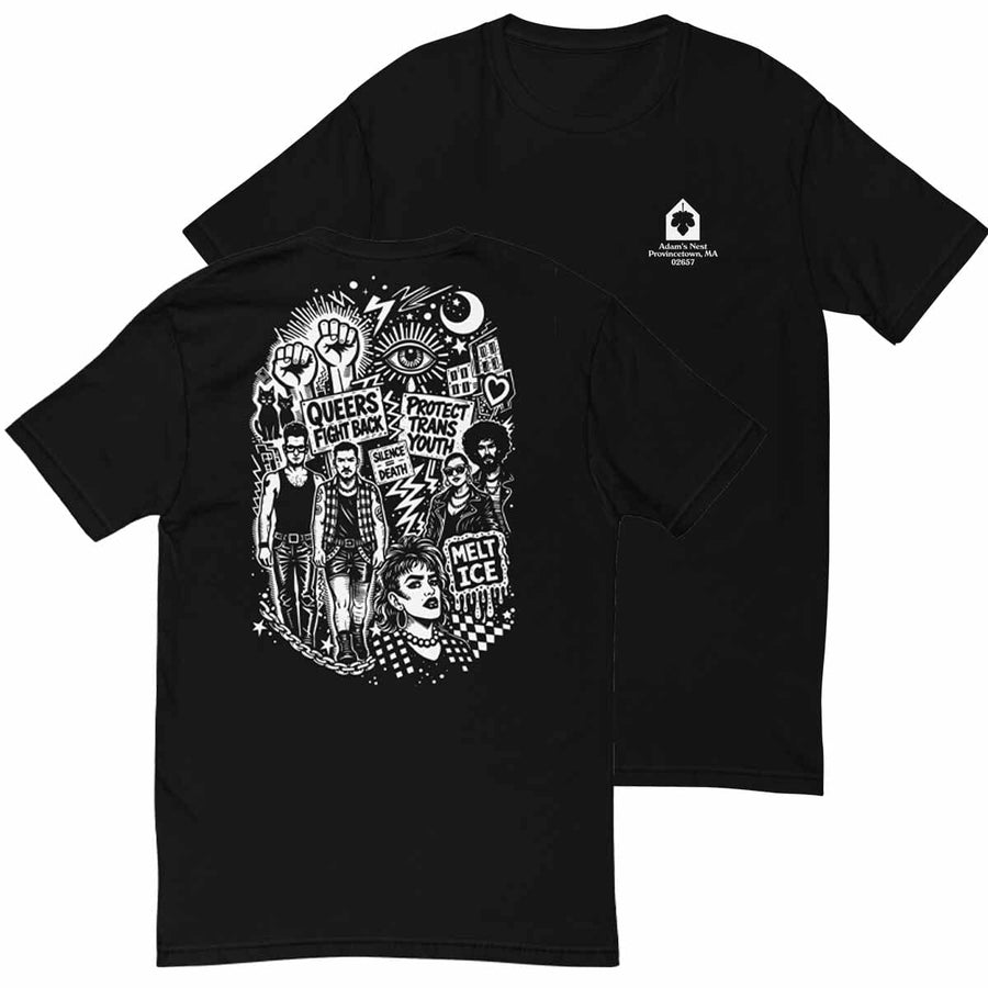Queer Trans Protest Back Print T-Shirt by Nathan Rapport