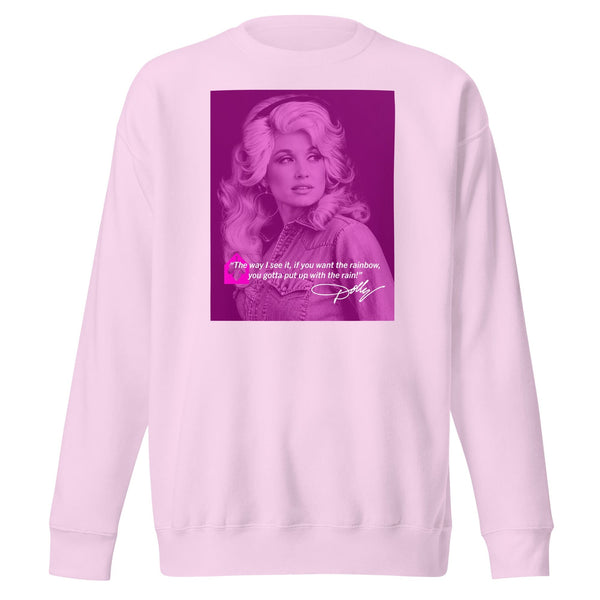 Dolly Parton Rainbow & Rain Crew Sweatshirt