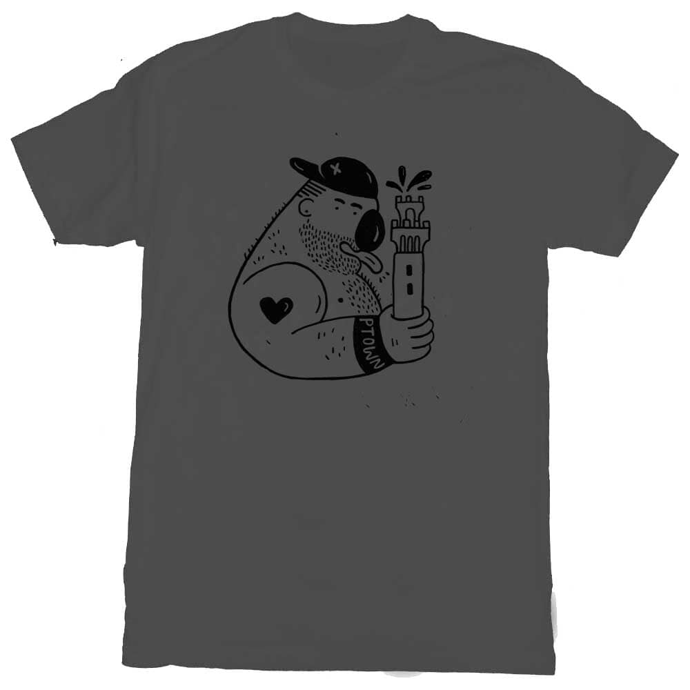 Radriguez Ptown Monument T-shirt provincetown adam's nest souvenir gray t-shirt