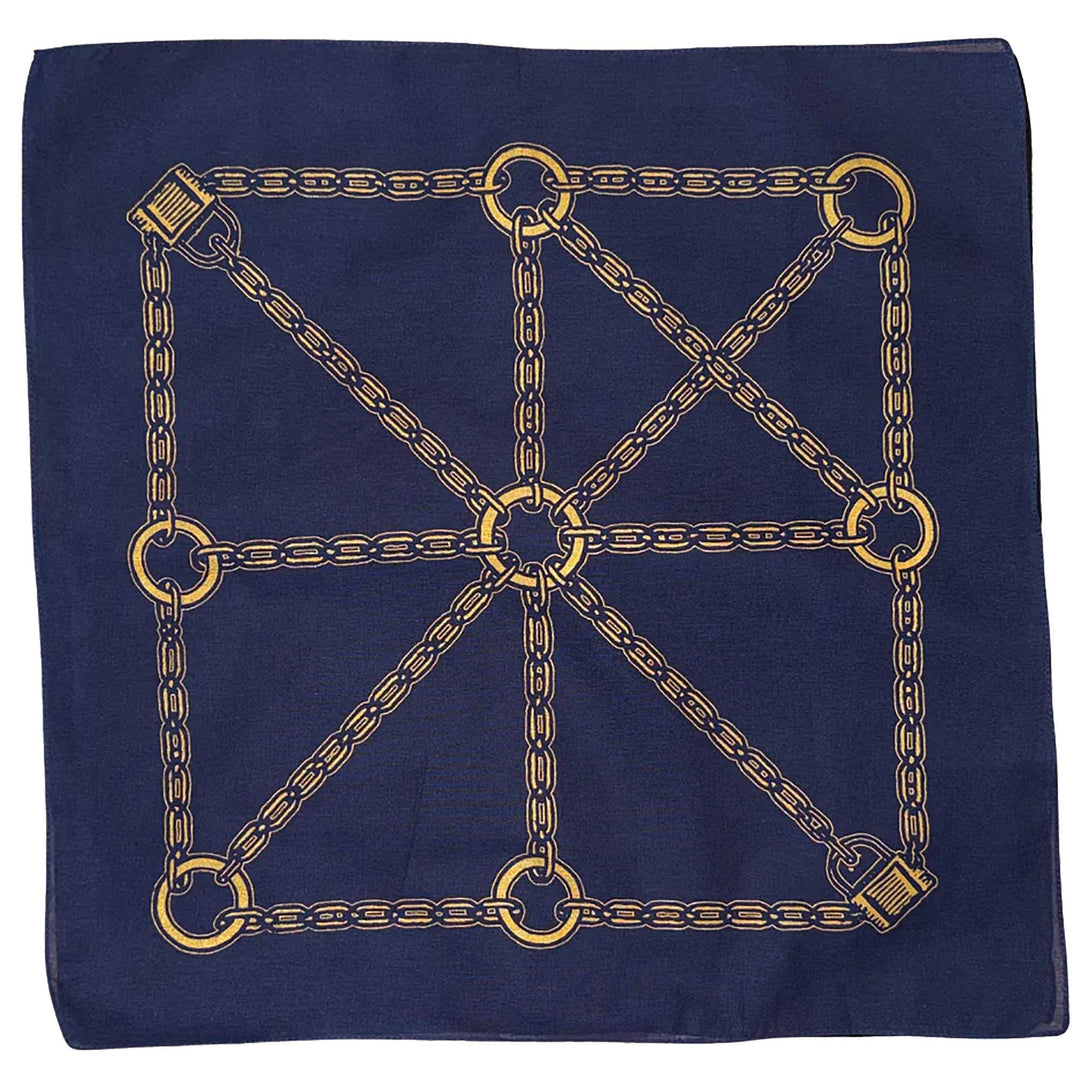 Chain & Padlock Grid Bandana