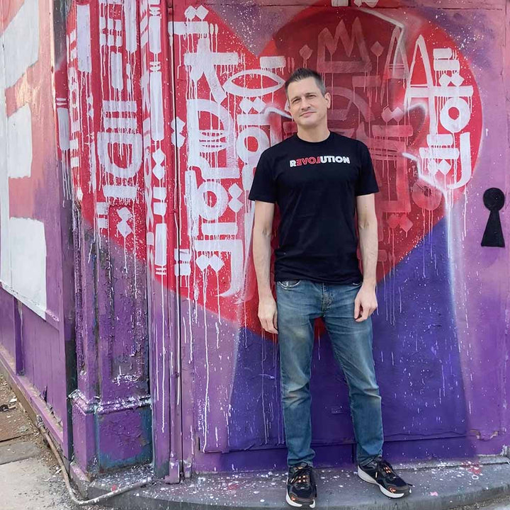 black love revolution t-shirt on damon l jacobs