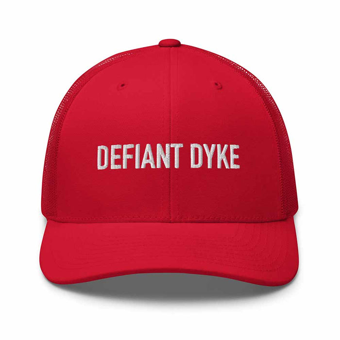 Defiant Dyke Trucker Mesh Snapback Hat