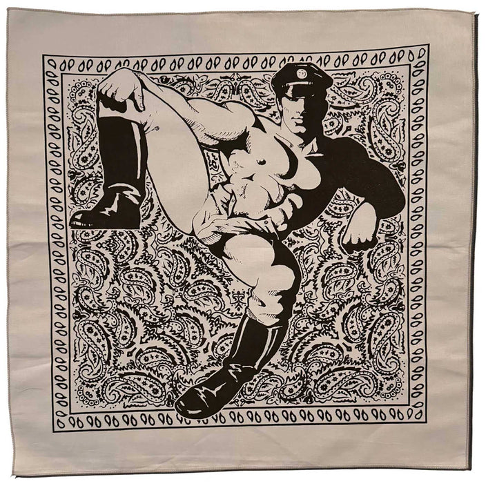 Leather Man gray Bandana — Art by Dom “Etienne” Orejudos