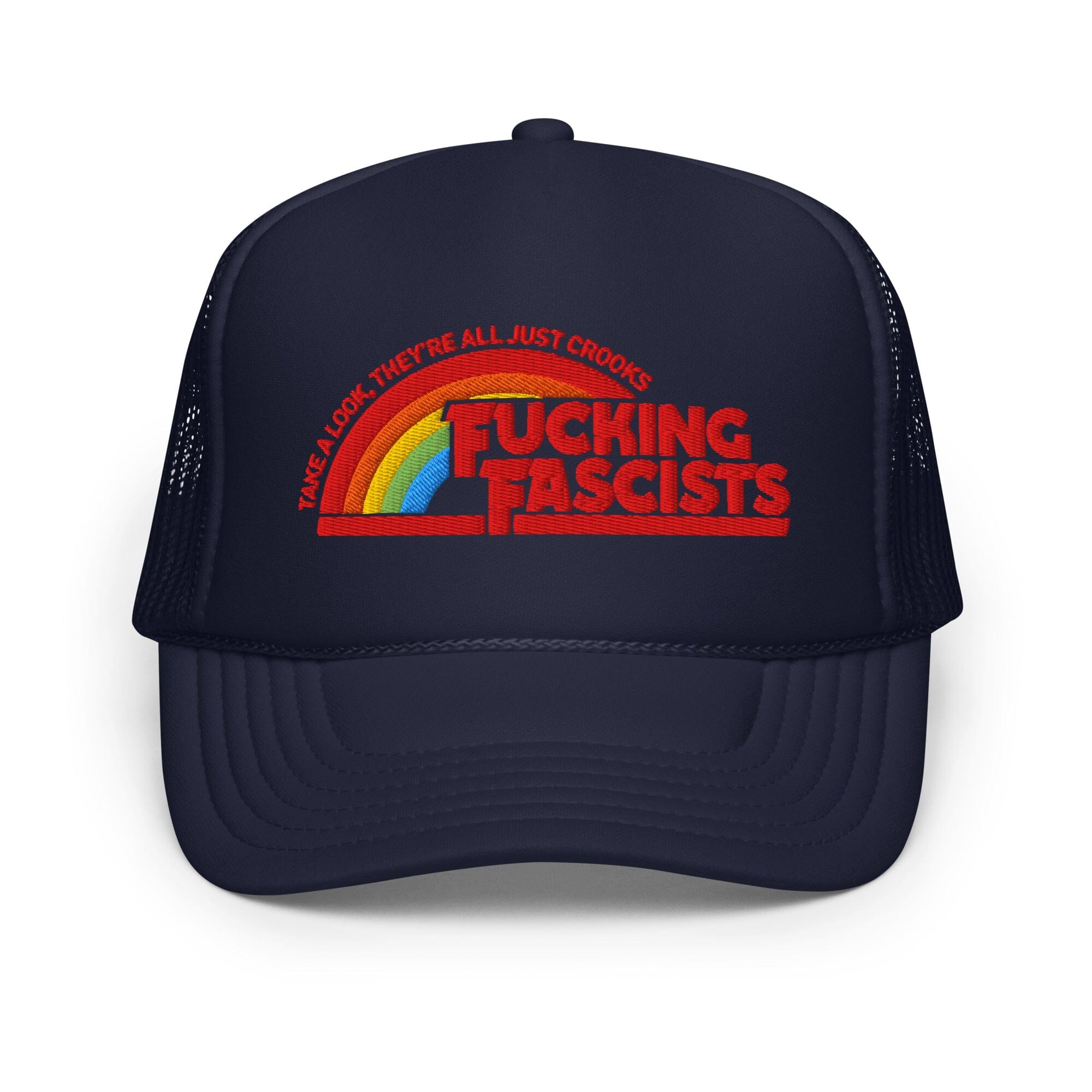 Fucking fascist foam trucker hat Navy