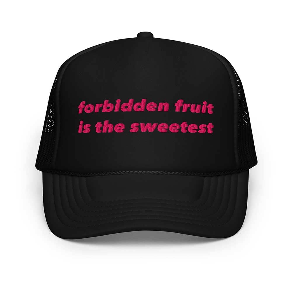 Black Forbidden Fruit Foam Trucker Snapback Hat
