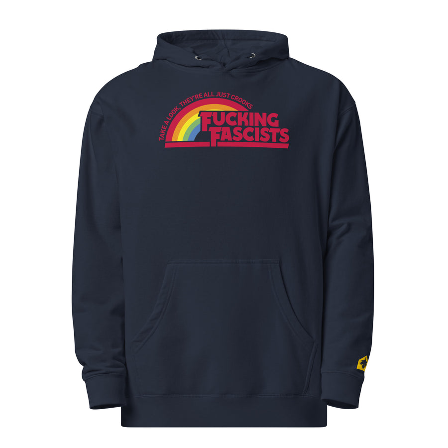 F*cking F*scists...crooks Pullover Hooded Sweatshirt - Indivisible supporting Indivisible