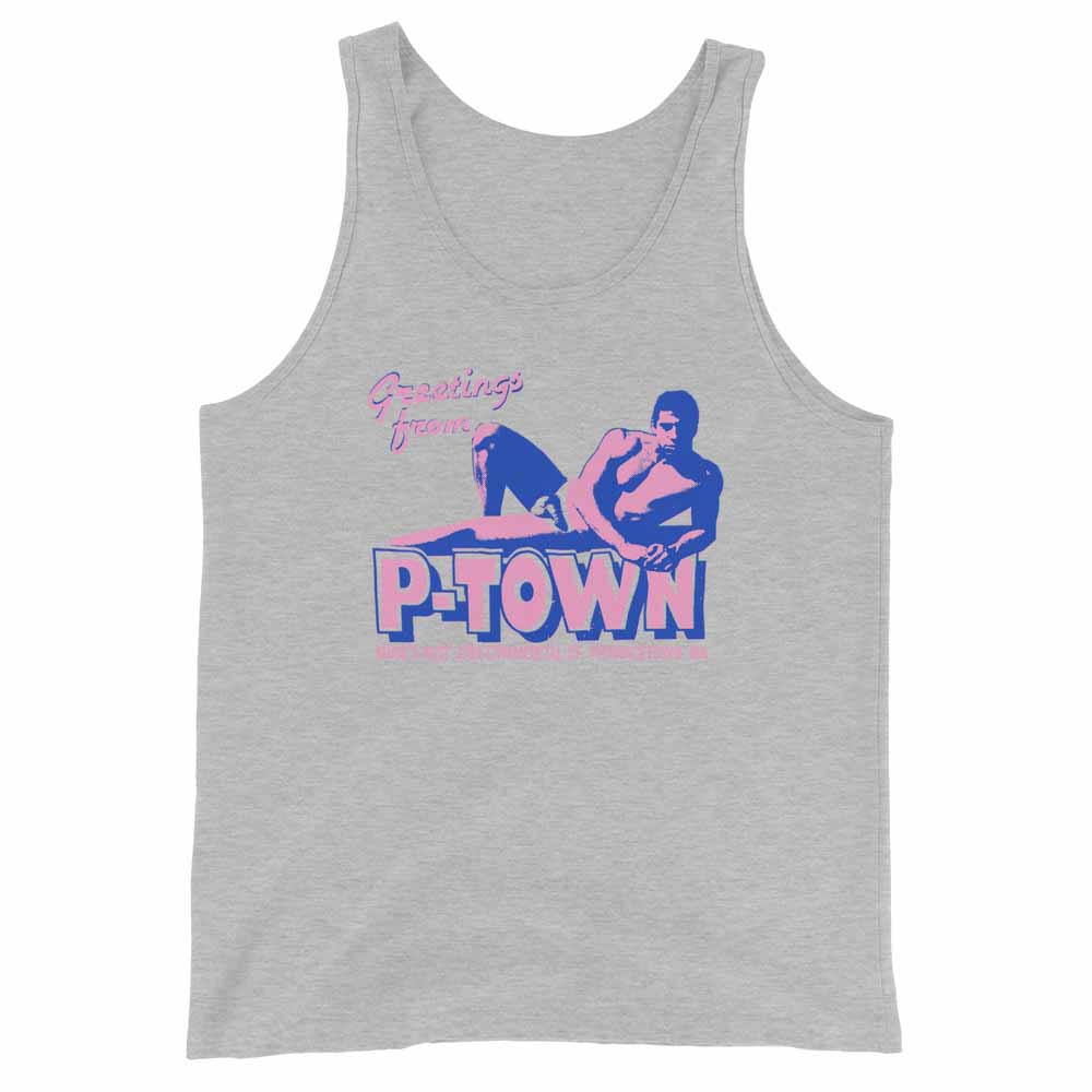 greetings from ptown tank grey athletic heather