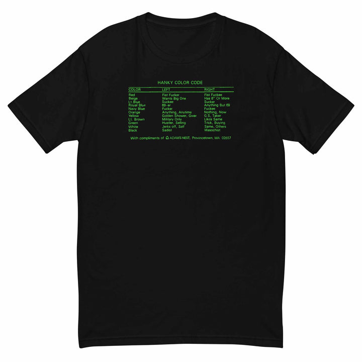 70s gay hanky color code black t-shirt