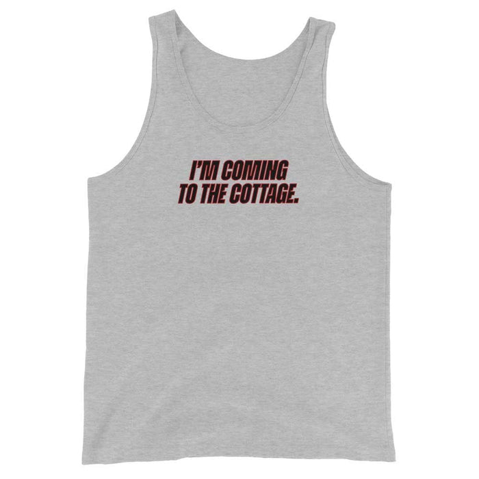 "I'm coming to the Cottage" Black Print Tank
