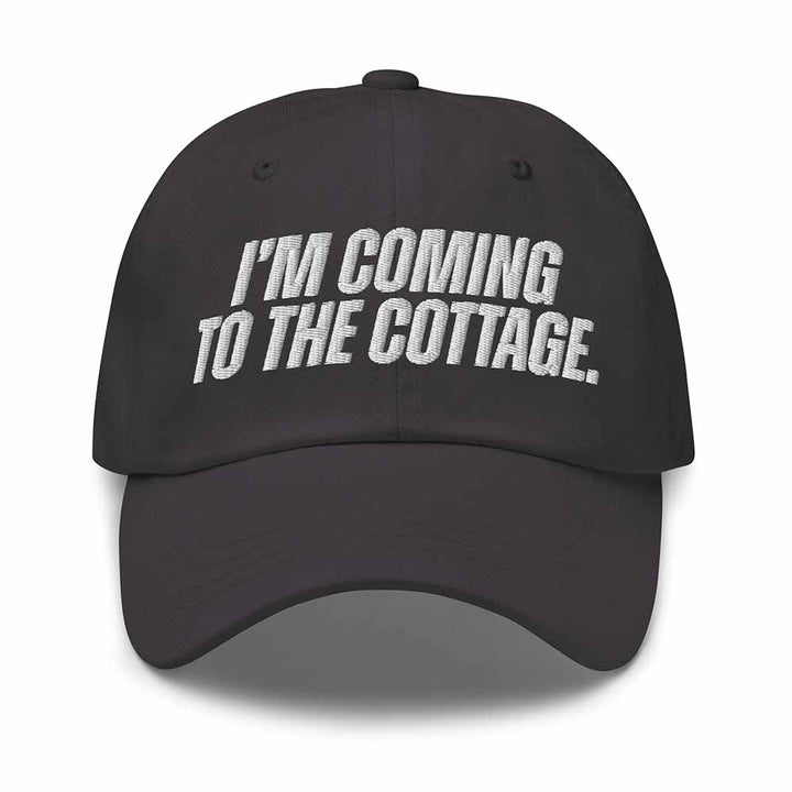 Dark Grey cap with white text &