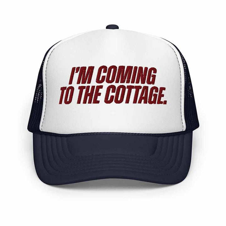 Navy and white Trucker hat with &