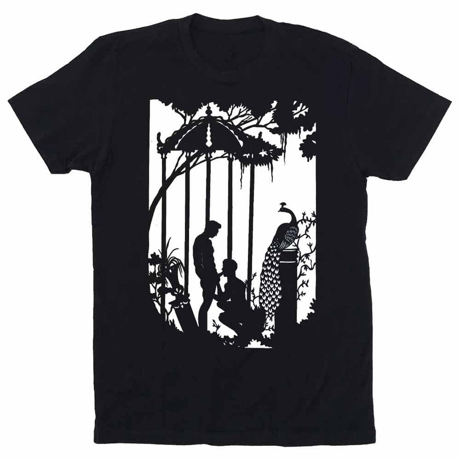 Kinky Needles Peacock Fellatio T-Shirt by Kinky Needles