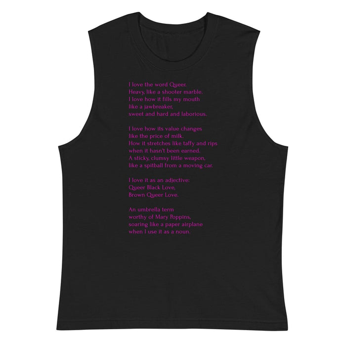 I Love the Word Queer Black Sleeveless Tee