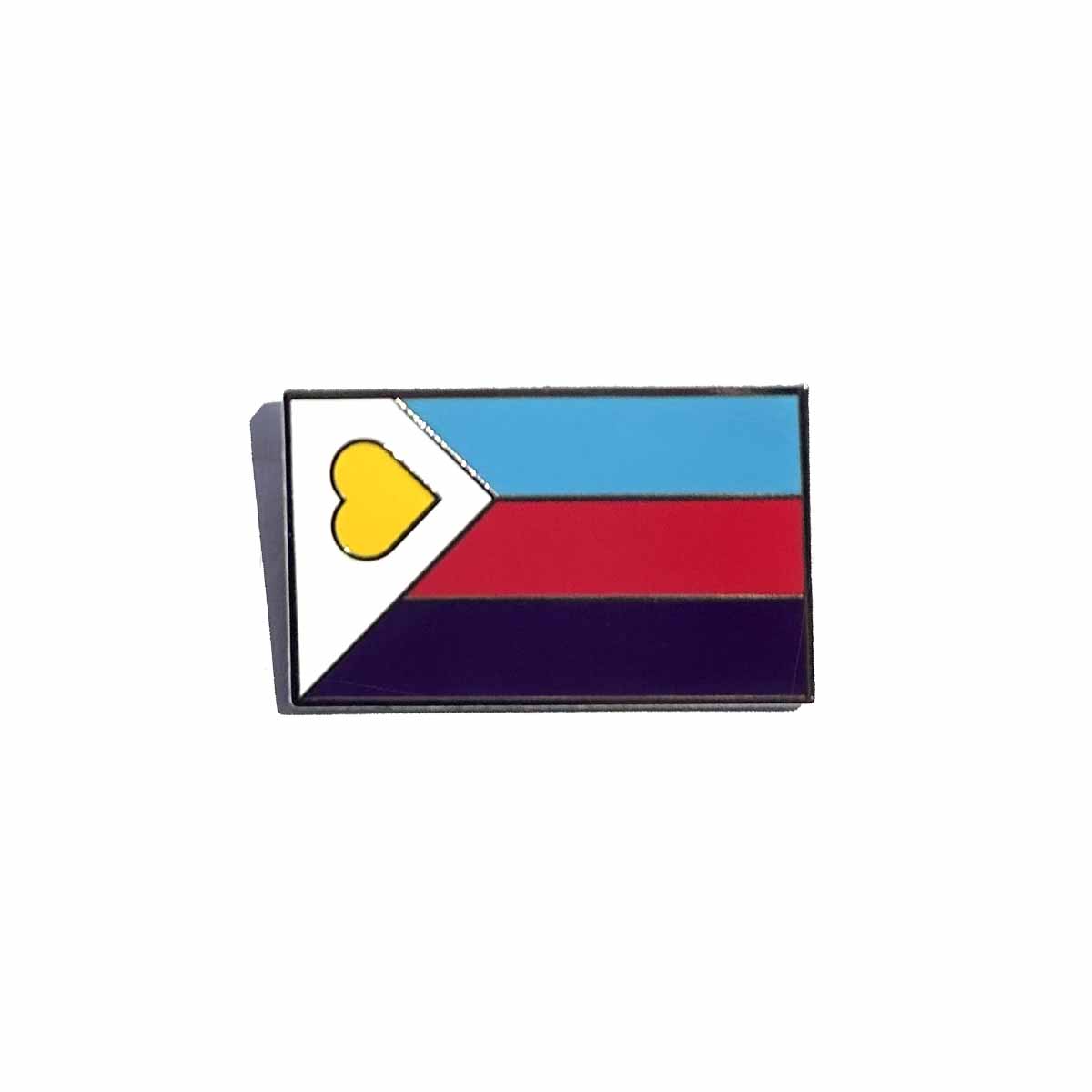Tricolor Polyamory Pride Flag Pin