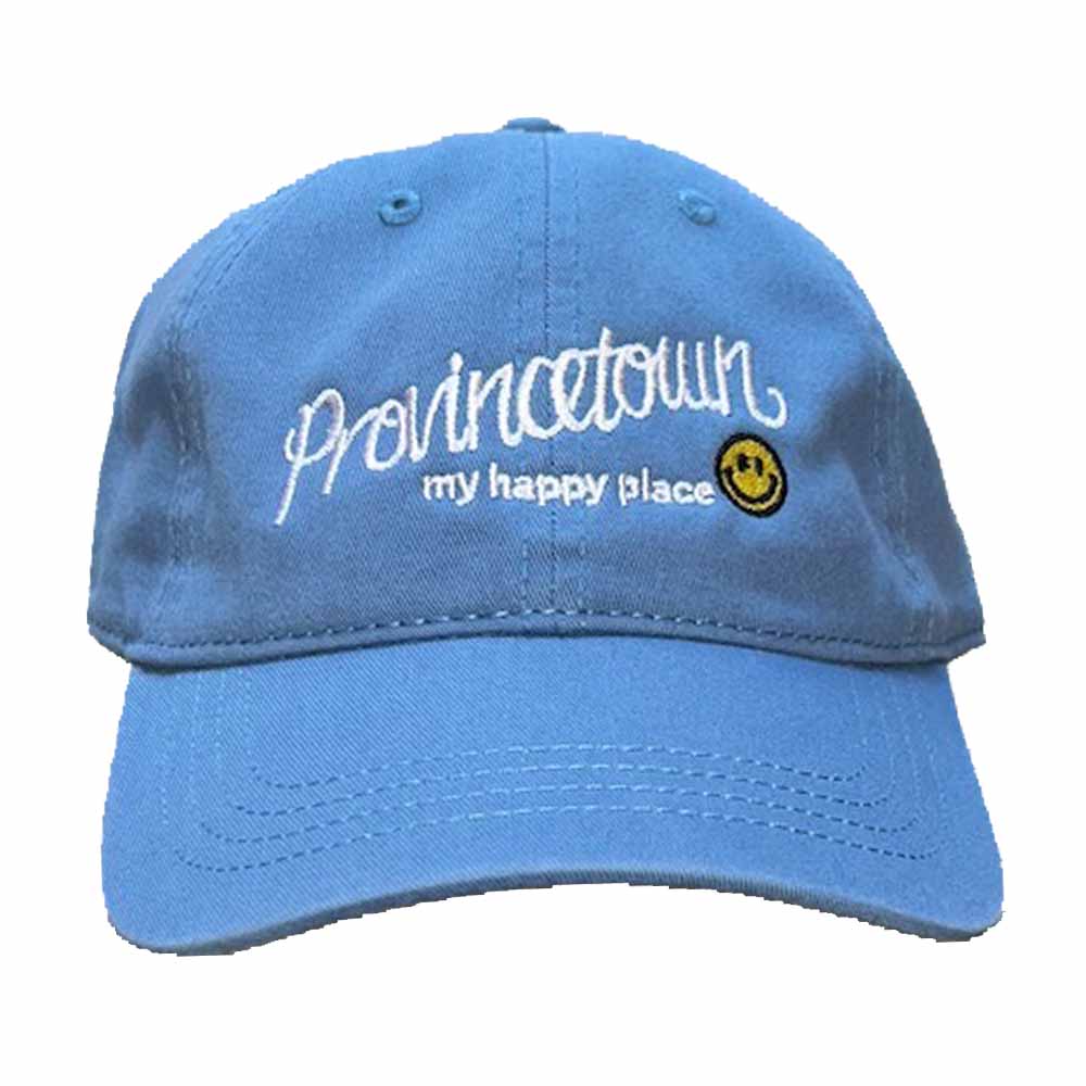 Provincetown My Happy Place Twill Dad Hat in LIGHT BLUE