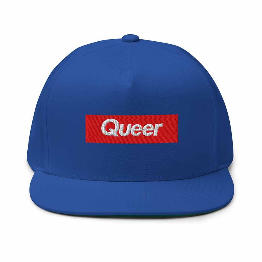 Queer Flatbill 5-Panel Snapback - Trevor Project supporting The Trevor Project