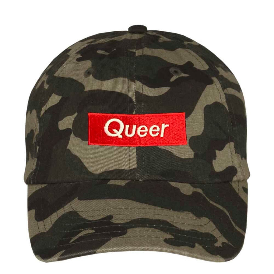 Queer Camo Dad Hat - Trevor Project supporting The Trevor Project