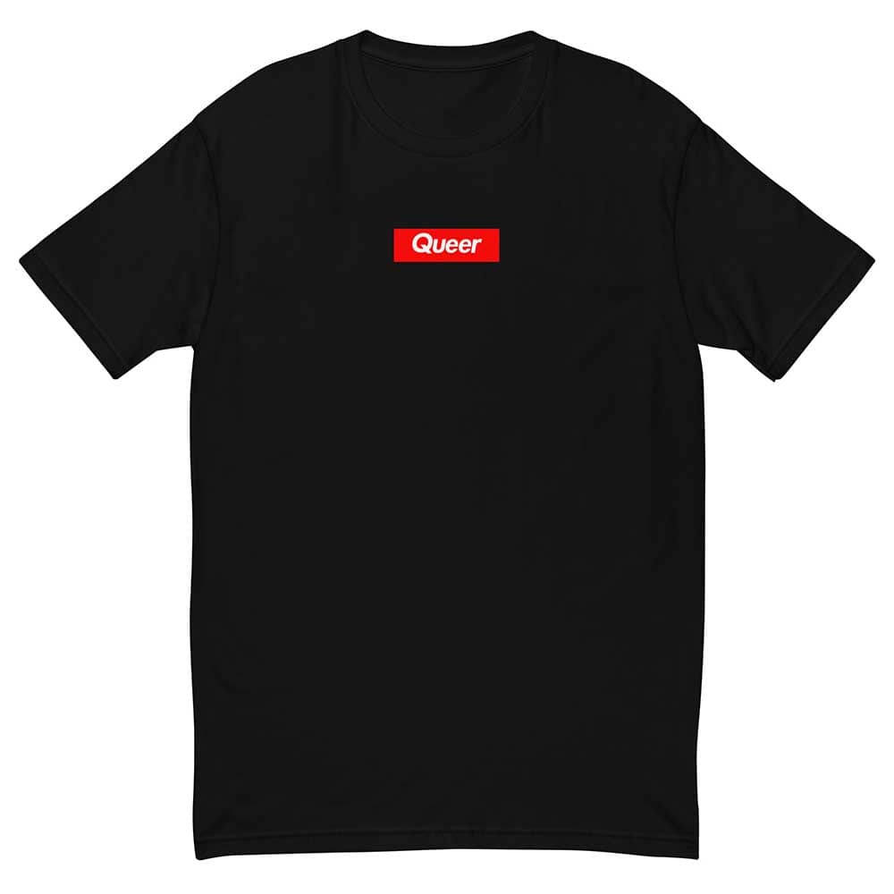 queer short sleeve t-shirt black