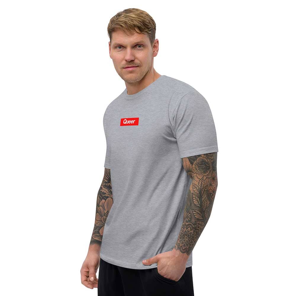 queer short sleeve t-shirt on man
