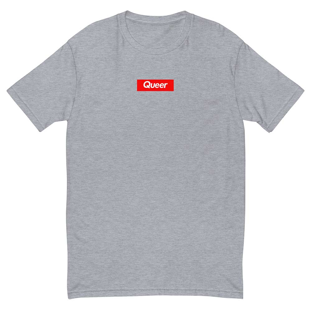 queer short sleeve t-shirt heather grey