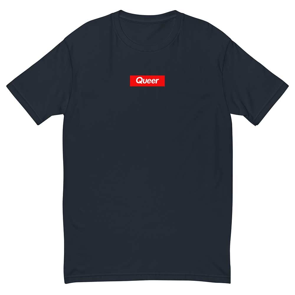 queer short sleeve t-shirt navy