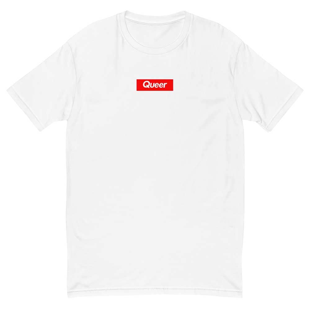 queer short sleeve t-shirt white