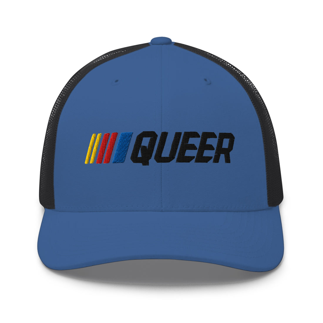 Stripe Queer Two Tone Mesh Snapback - Trevor Project
