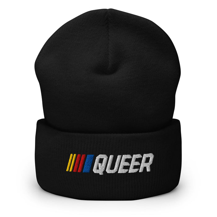 Stripe Queer Knit Cuff Beanie - Trevor Project