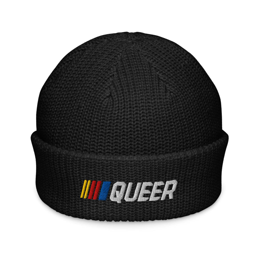 Stripe Queer Fisherman Beanie - Trevor Project supporting The Trevor Project